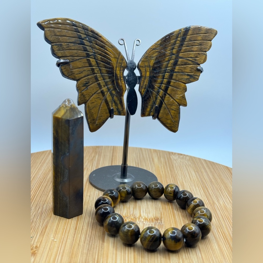 Tiger’s Eye Butterfly, Tower, and Bracelet Party